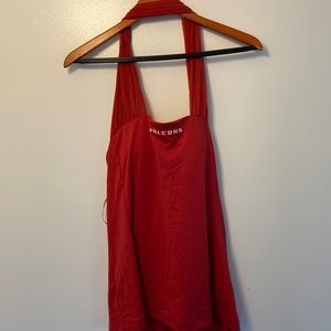 New NFL Atlanta Falcons Logo Women's Red Halter Top Sz. L